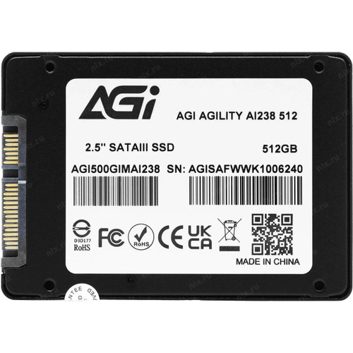 Накопитель SSD AGi SATA-III 512GB 2.5"