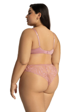 Розовые трусики-бразилиана со средней линией талии Yasemin (Размер: L) (Цвет: грязно-розовый)