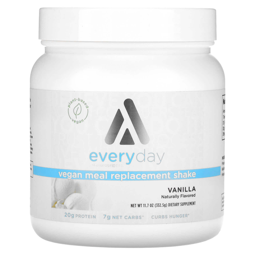 TransformHQ, Everyday, веганский коктейль, заменитель еды, ваниль, 332,5 г (11,7 унции)