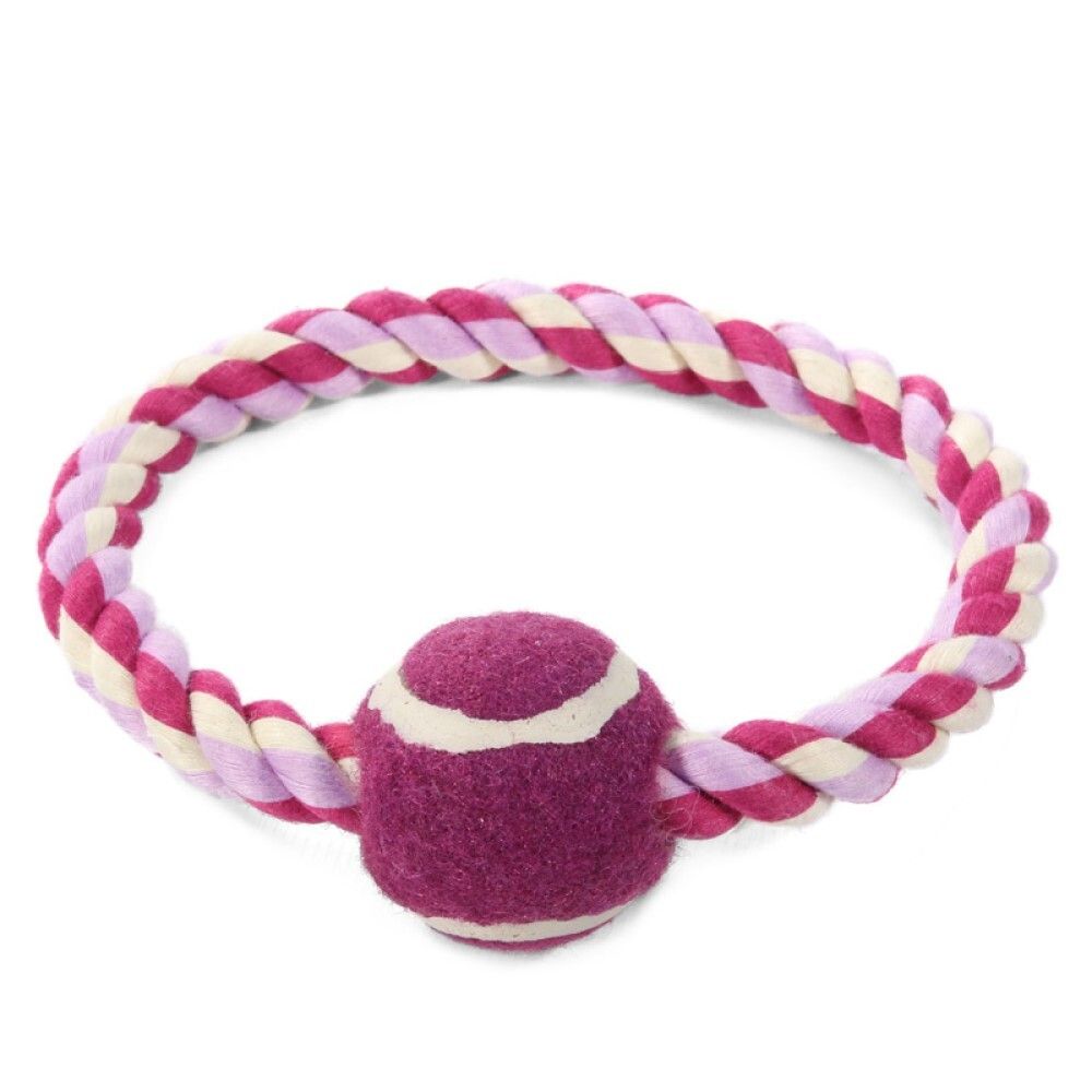 Игрушка &quot;Веревка-кольцо, мяч&quot; 3,5/12 см (хлопок) - для собак мелких пород (Triol Mini Dogs)