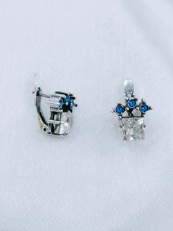 "Мельтен" серьги в серебряном покрытии из коллекции "Погода" от Jenavi  с английским замком