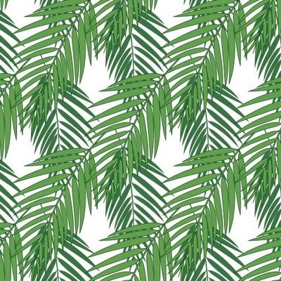 Геометрический рисунок с листьями пальмы