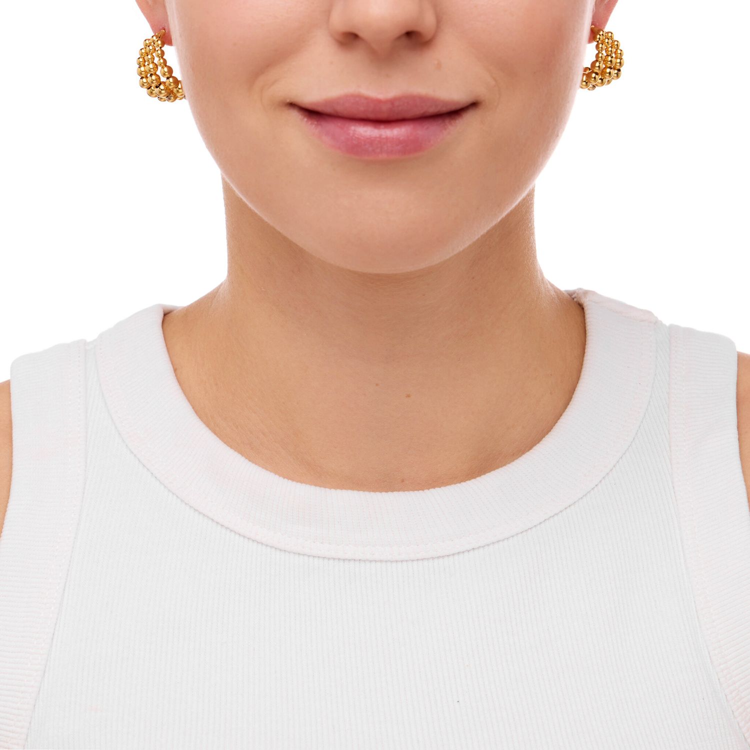 Серьги Wide Balls Earrings - Gold