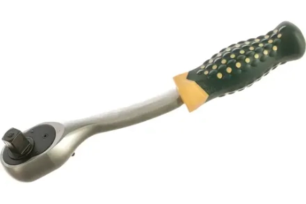 Трещотка RF-802422 реверсивная усиленная изогнутая с резиновой ручкой 1/2" (72зуб.) ROCKFORCE