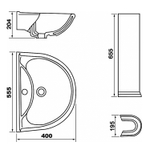 Умывальник-тюльпан "Престиж-55" зеленый (Ст.Оскол)