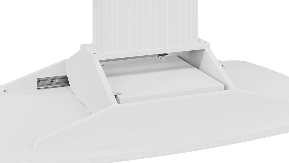 Стол кухонный обеденный раздвижной Белый глянец/Стекло глянцевое белое 130(162)х80х75 см