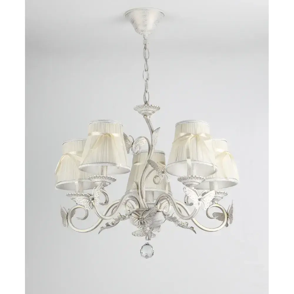 Люстра потолочная Rivoli Farfalla 2014-205 / светильник потолочный / люстра подвесная на кухню, в детскую комнату, в спальню, в коридор, в прихожую 5 x E14 40 Вт классика