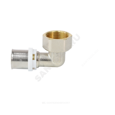 Угольник МП латунь никель пресс Дн 16х1/2"х90гр ВР ГОСТ 32415-2013 8007 Aquasfera 8007-01