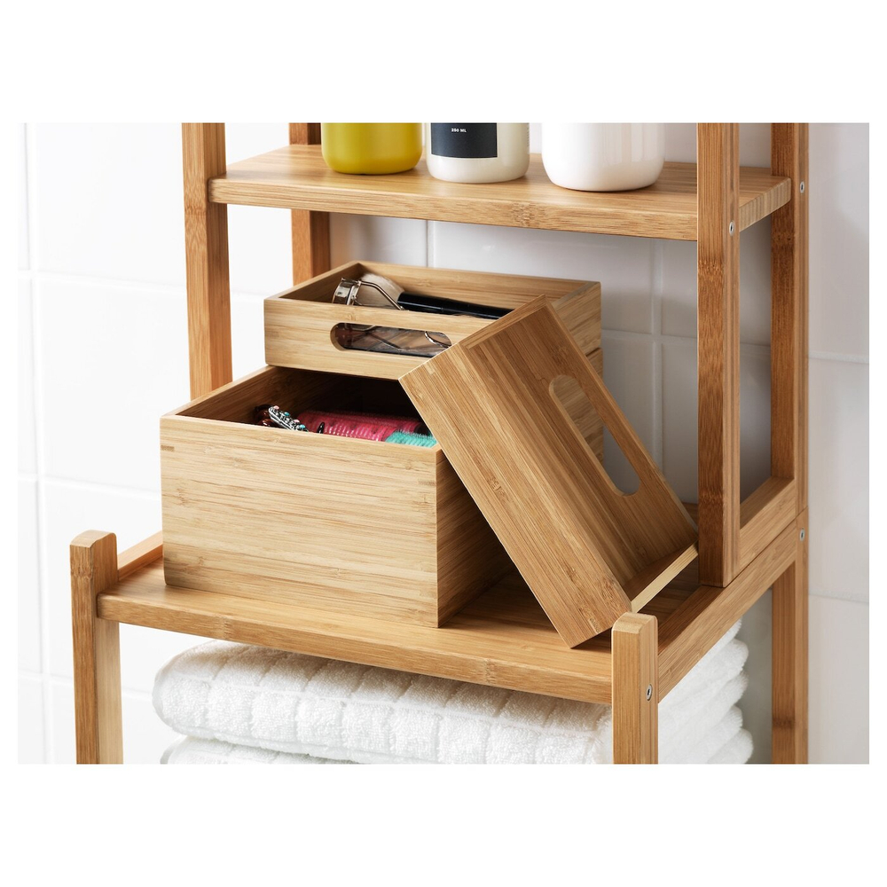 IKEA DRAGAN  (ИКЕА ДРАГАН)  -  Коробка, 3 шт, бамбук, 23x17x14 см