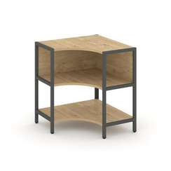 Shelf System Односекционный угловой стеллаж двухярусный SN.STMU-211 Тиквуд Светлый/Металл Антрацит 8