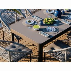 Стол обеденный Leif, 160х90 см, серо-бежевый