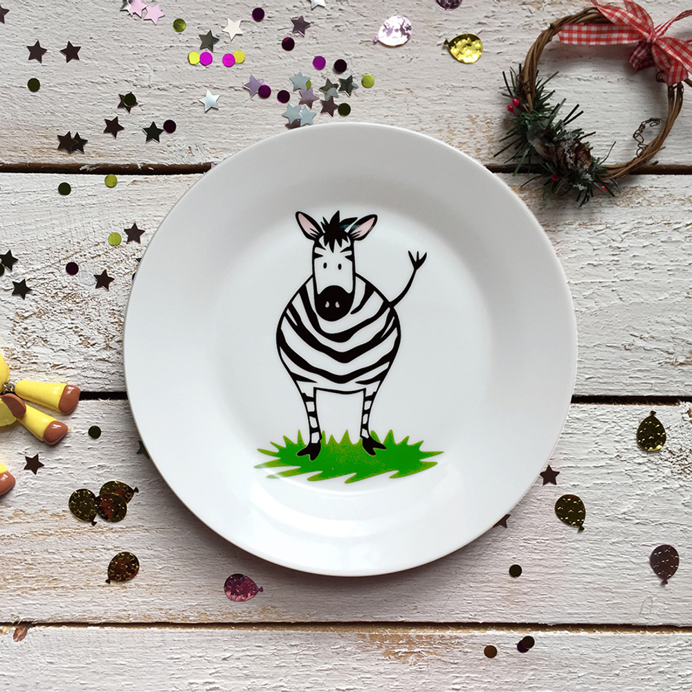 Тарелка «Зебрушка» 20 см фарфор