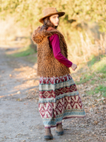 Длинная шерстяная юбка с орнаментом