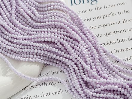 Фианиты матовые 2,5мм, огранка (нить бусин)