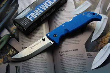Складной нож Cold Steel 20NPG Finn Wolf Blue c клинком из стали AUS-8, рукоять Grivory (Griv-Ex)