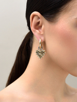 Серьги "Heart Coin Pearl" Bicolor