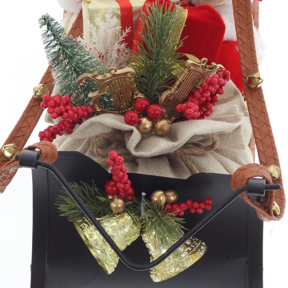 GAEM Дед Мороз на санях, L51 W22 H48 см