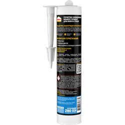 Герметик Момент 2049009 Гермент силиконовый для окон и стекол белый 280 мл | Момент