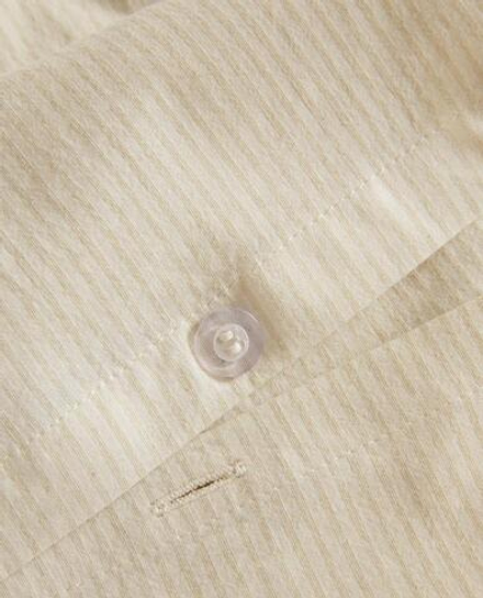 ZARA HOME ХЛОПКОВЫЙ ПОДОДЕЯЛЬНИК В ПОЛОСКУ, БЕЖЕВЫЙ