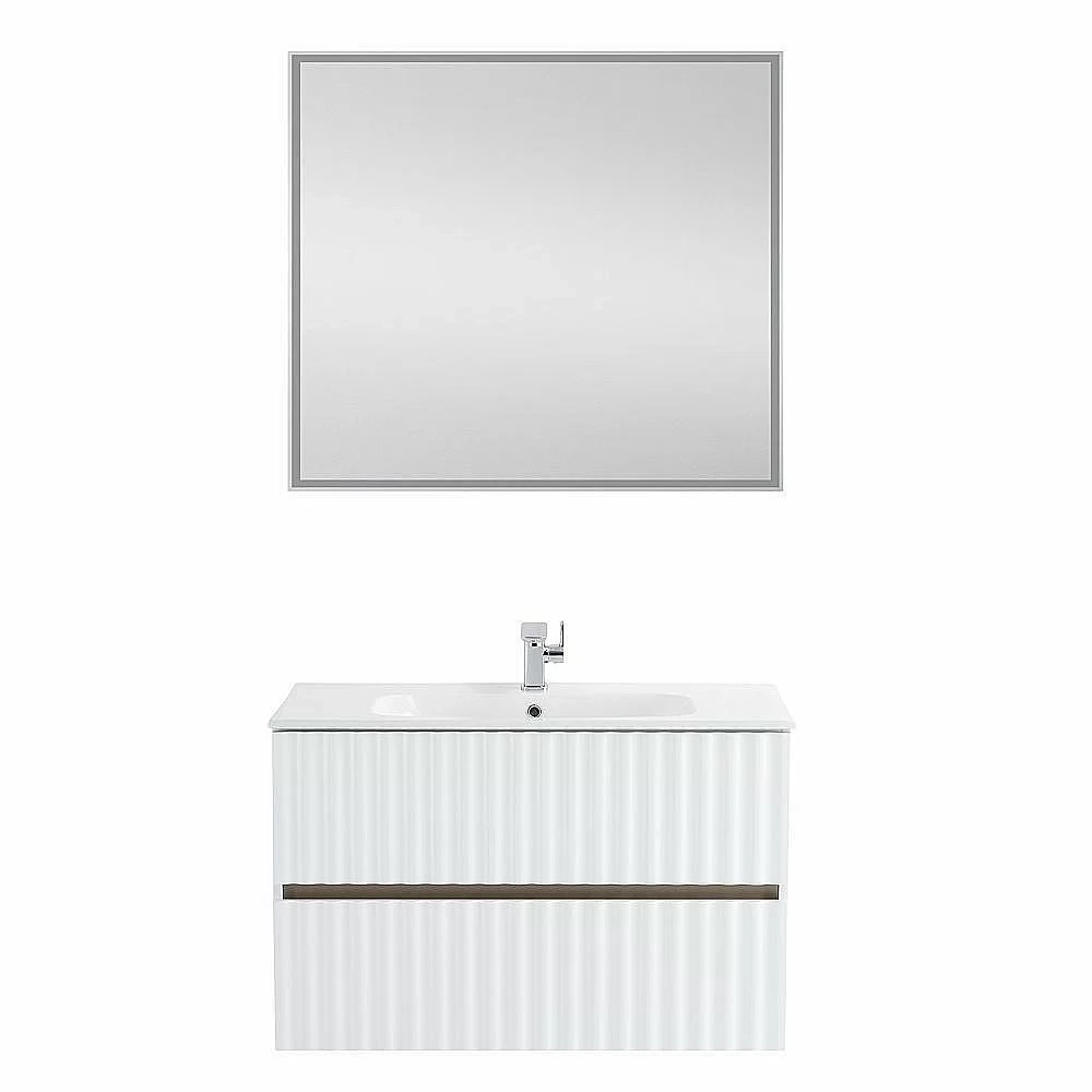 Тумба с раковиной Art&Max ELEGANT 80 белая матовая
