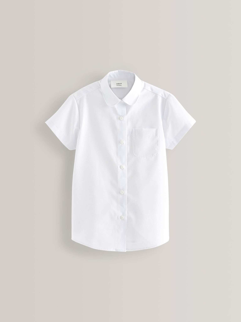 Рубашка школьная с коротким рукавом для девочки Next 619-431, 2 шт., Белый