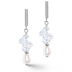 Серьги Coeur de Lion White-Silver 1124/21-1417