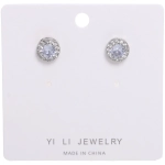 Серьги из гиппоалергенного металла со стразами «ПАЛУМНА», классика, цвет золото и серебро, 1,2-dсм