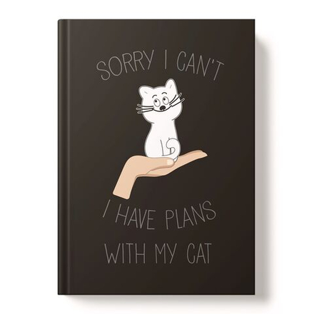 Блокнот А5 7БЦ 96л "Мы с котом" кл., мат.лам.