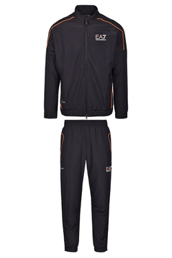 Мужской теннисный костюм EA7 Man Woven Tracksuit - черный