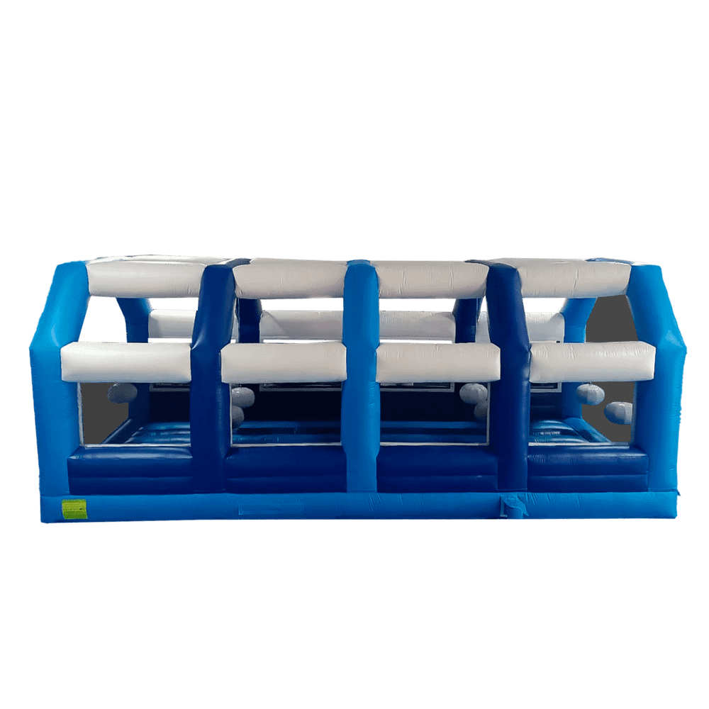 Коммерческая надувная полоса препятствий «Конструктор» 50*4,5*4 м