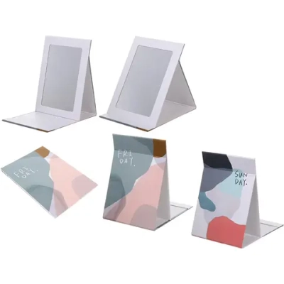 Зеркало косметическое складное «ФОРТУНА БРИ», микс 4 дизайна, энигма, 15*21см