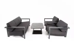 "Гранада" лаунж-зона из алюминия со столиком из HPL