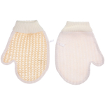 Мочалка - варежка массажная «SANTA MONIKA - PANTERA», цвет белый, 20*15см (ZIP пакет)