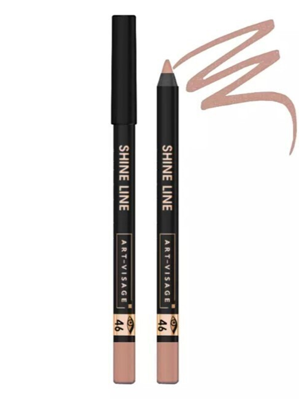 Art Visage карандаш для глаз водостойкий  Shine Line 46 розовое золото
