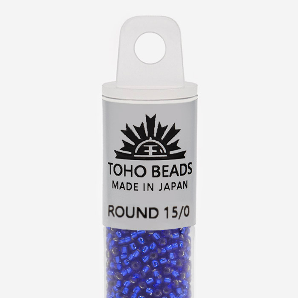 Японский бисер TOHO Round 15/0 (№28), с внутренним серебрением, прозрачный