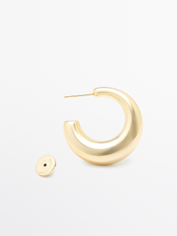 Massimo Dutti Серьги-кольца, золотистый