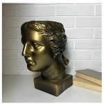Кашпо-фигура из гипса «Голова Венеры» 35см бронза