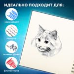 Скетчбук, слоновая кость 140 г/м2 200х200 мм, 80 л., КОЖЗАМ, гребень, BRAUBERG ART CLASSIC, черный, 116476