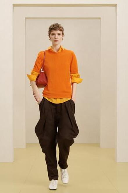 ZARA СВИТЕР С КОРОТКИМИ РУКАВАМИ, ОРАНЖЕВЫЙ