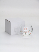 Кружка стеклянная «Зайка», 400 мл