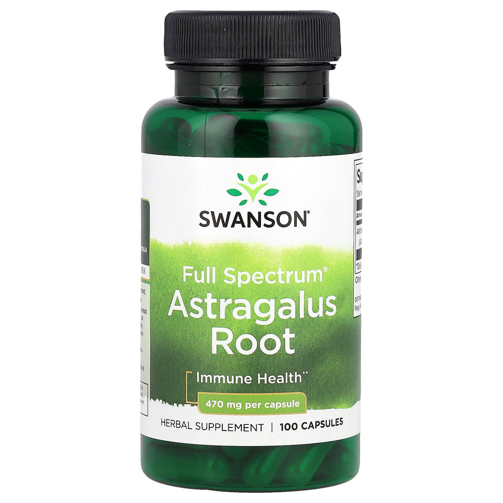 Swanson Vitamins, Корень астрагала полного спектра, 470 мг, 100 капсул
