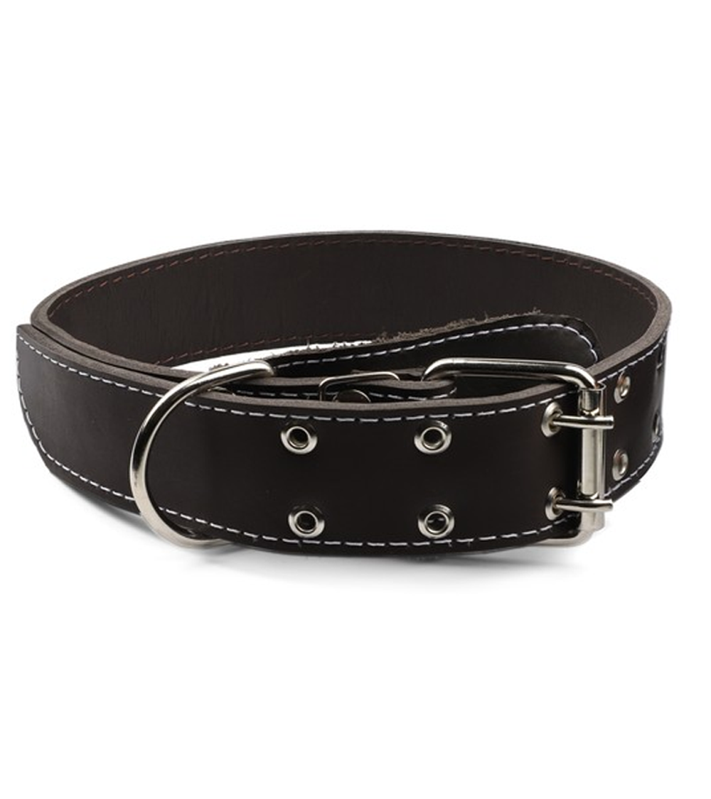 Ошейник двойной универсальный кожаный, 45*810мм, Gamma