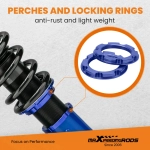 Комплект для автомобиля Honda CivicSi 2006-2011 Maxpeedingrods Shock Absorbers Front and Rear Coilover Suspension Kit lowering kit