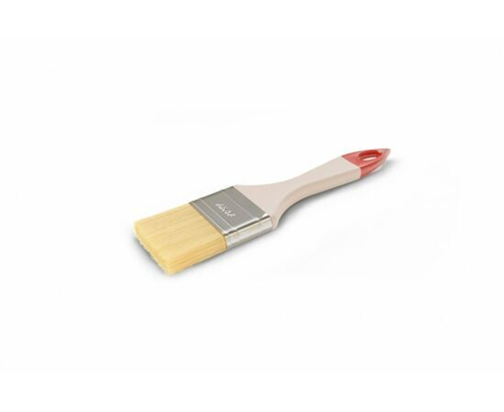 Кисть плоская универсальная, ширина щетины 35 мм, толщина 10 мм, легкая пластиковая ручка, Столичная, АКОР Стандарт