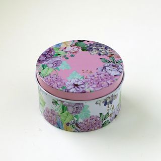 Шкатулка металлическая круглая 