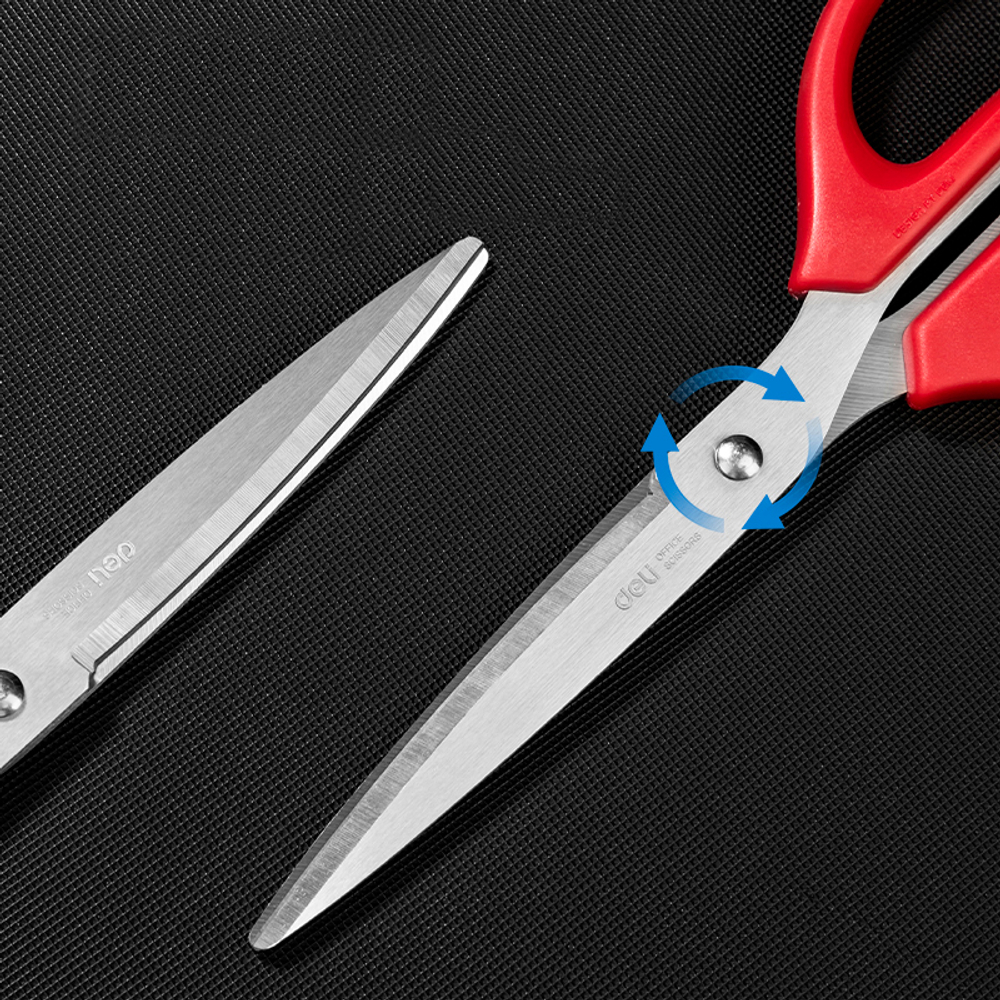 Ножницы DELI, 210 мм, пластиковые ручки, цвет ассорти