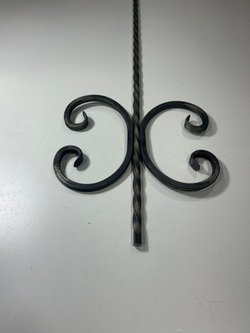 Кованый элемент Вензель 130х230мм квадрат полнотелый 10х10мм