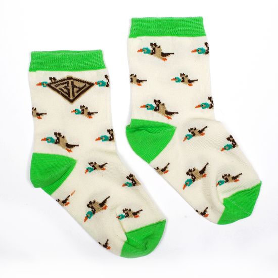 Носки ЗАПОРОЖЕЦ Дичь 86 Бит детские (Белый (Кремовый/Салатовый)