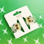 Заколки - крабы для волос детские 2шт на блистере «Flower Lolly», панды, 2.2 см