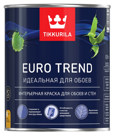 Краска для обоев и стен Tikkurila Euro Trend База А (0,9л)